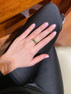 Hammerman Brothers Princess Cut Diamond and Emerald Ring