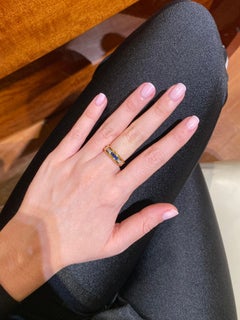 Hammerman Brothers Princess Cut Diamond and Sapphire Ring