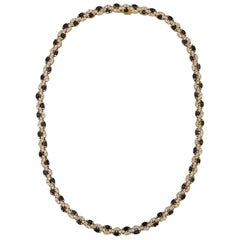 Collana a girocollo con zaffiri e diamanti di Hammerman Brothers