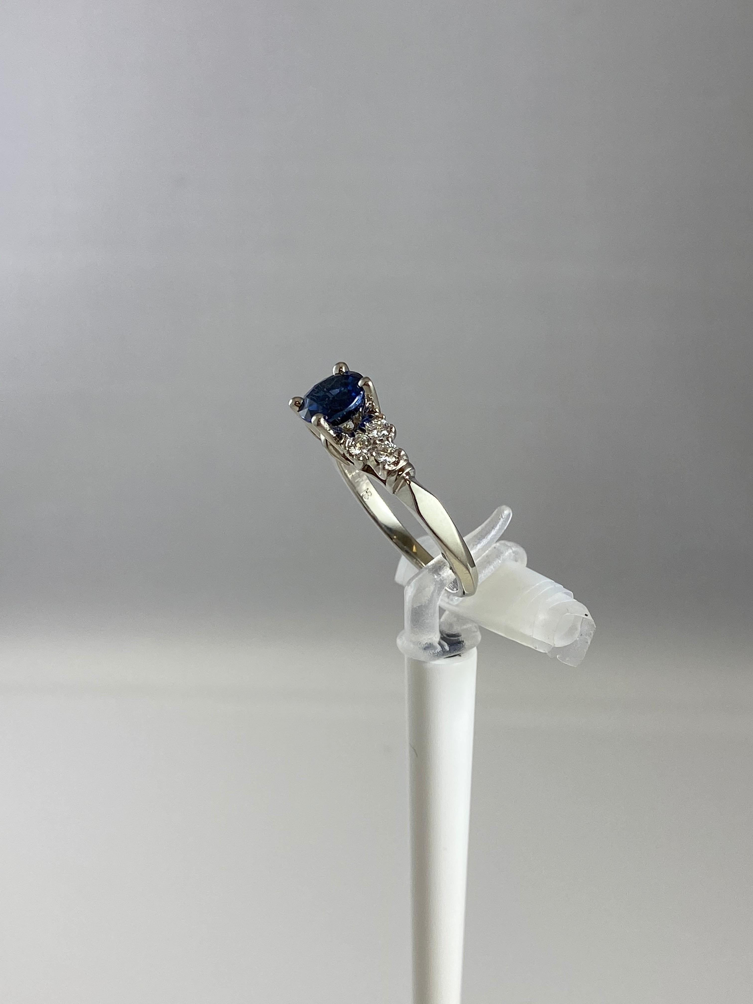 Hammerman Brothers Sapphire and Diamond Ring In New Condition For Sale In New York, NY