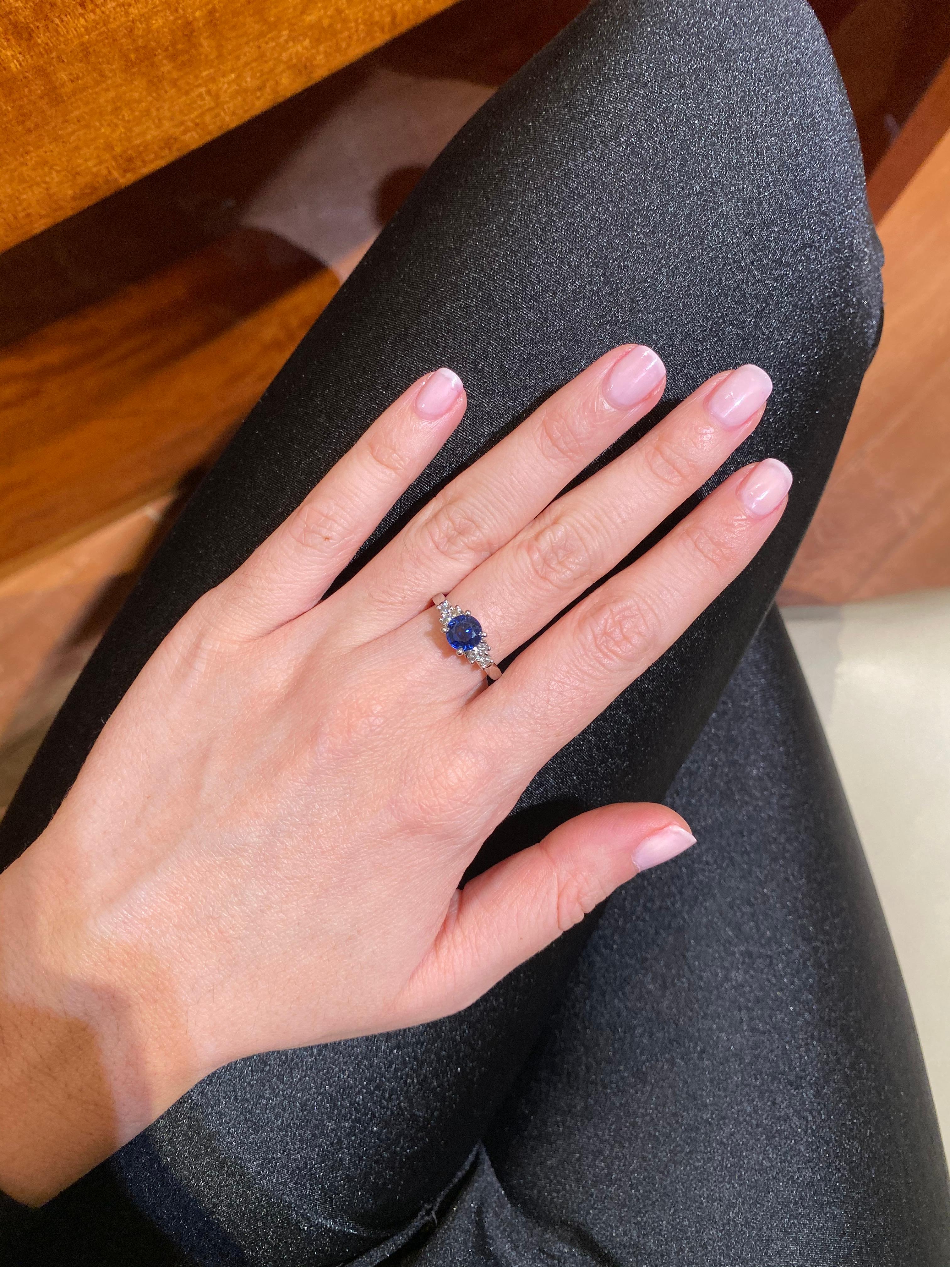 Women's or Men's Hammerman Brothers Sapphire and Diamond Ring For Sale