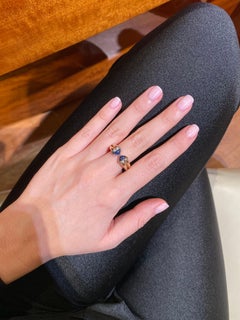 Hammerman Brothers Sapphire Double Heart Ring