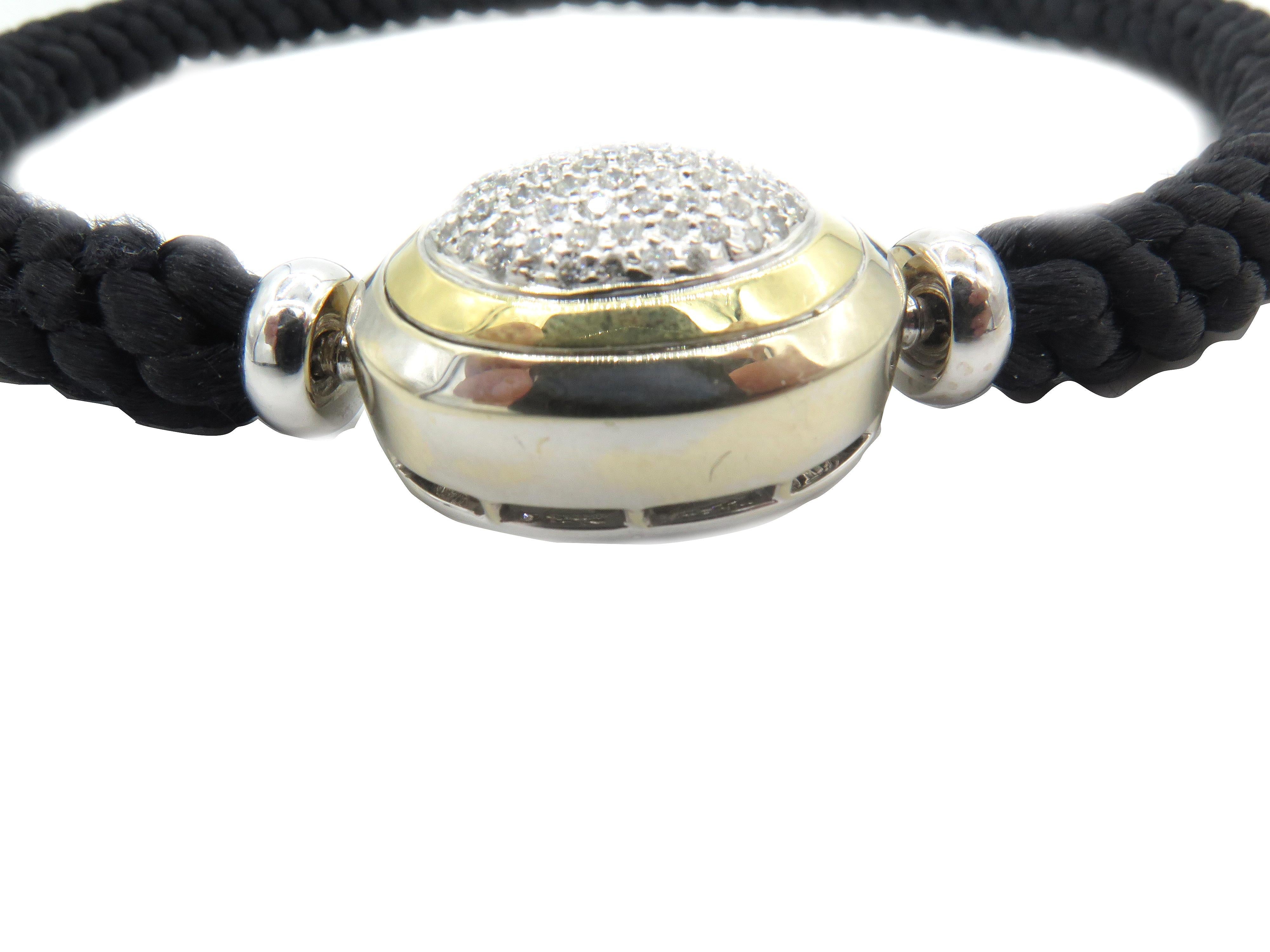 Hammerman Choker-Halskette, feiner Diamant Luxuriöse Kordel (Rundschliff) im Angebot