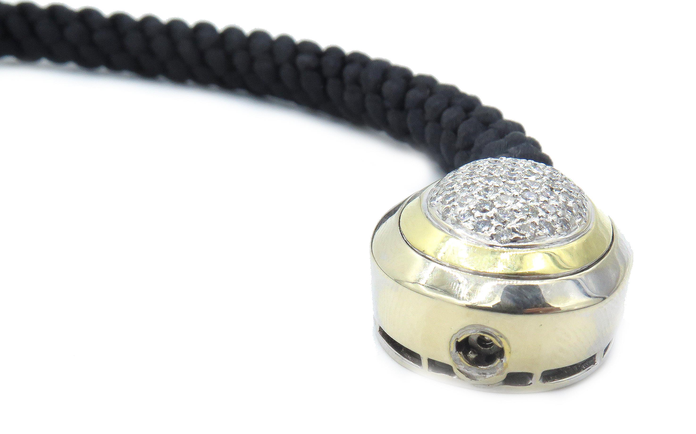 Women's Hammerman Fine Diamond Luxurious Cord Choker Necklace For Sale