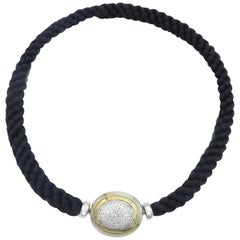 Hammerman Fine Diamond Luxurious Cord Choker Necklace