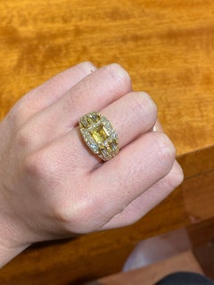 Hammerman Brothers Diamond and Citrine Ring