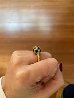 Hammerman Brothers Diamond and Sapphire Ball Ring