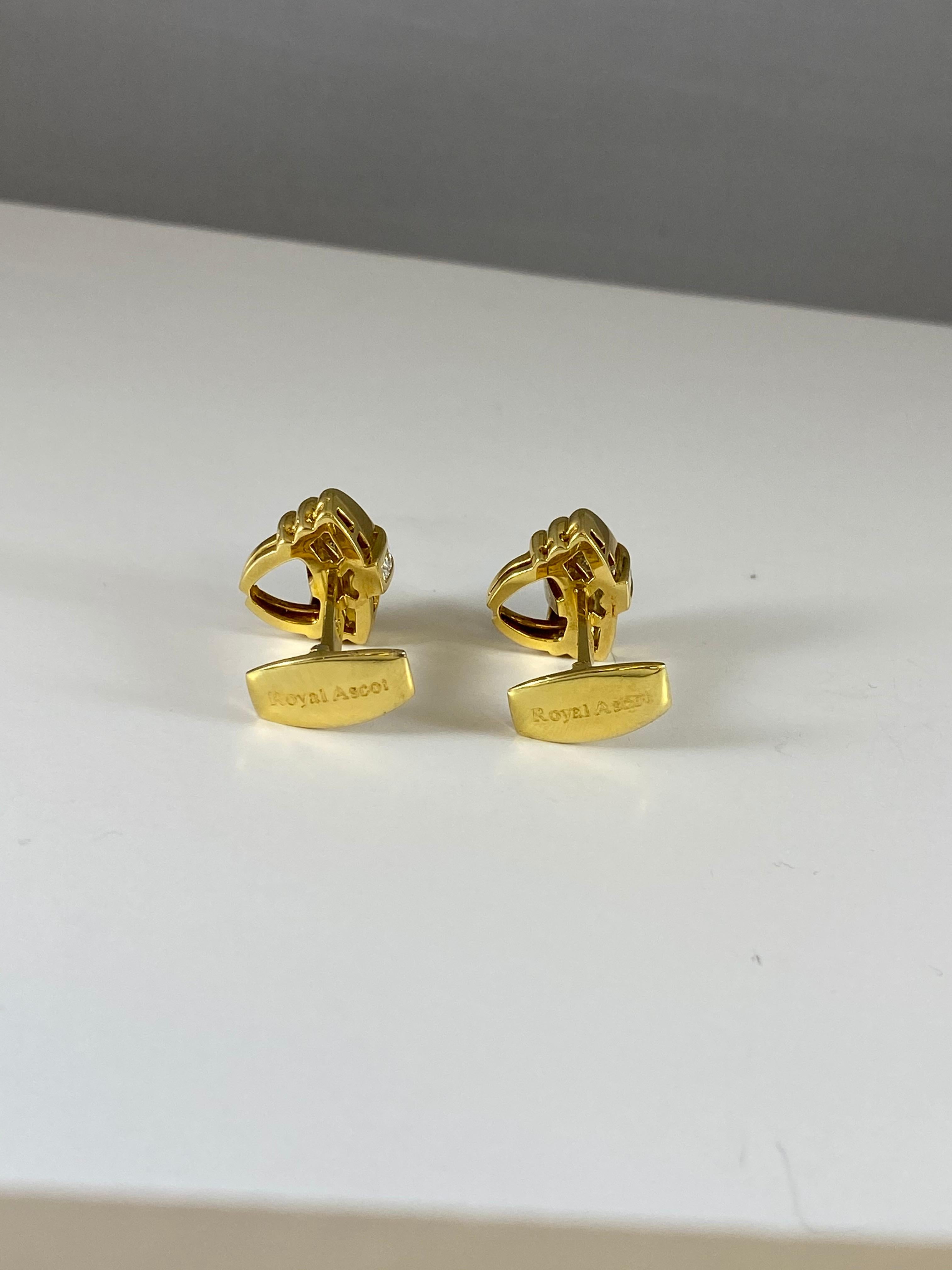 Hammerman Brothers Diamond Cufflinks In New Condition For Sale In New York, NY