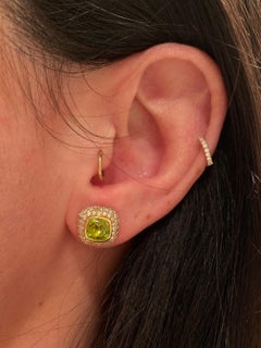 Hammerman Brothers Pave Diamond and Peridot Earrings