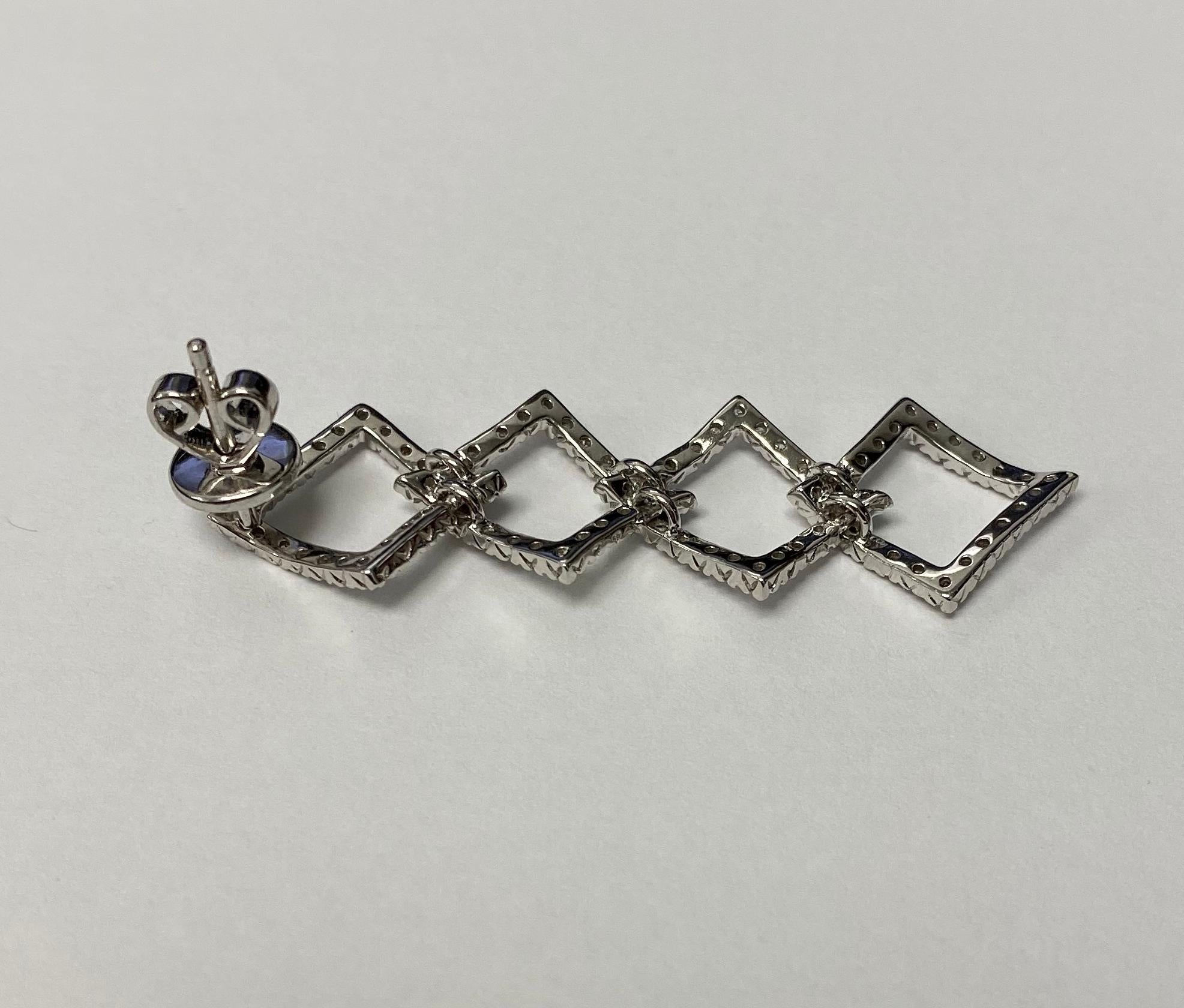 Hammerman Brothers Pave Diamond Chandelier Earrings In New Condition For Sale In New York, NY
