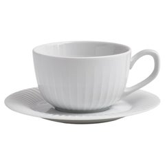 Hammershøi Coffee Cup with Matching Saucer White 8.5 Oz