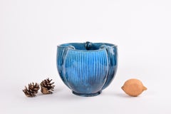 Hammershøi for Kähler HAK Art Nouveau Planter or Bowl Turquoise, Denmark 1930s