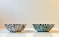 Hammershøi Spiderweb Ashtrays in Ash-Glazes by Nils Kähler for HAK, 1960s