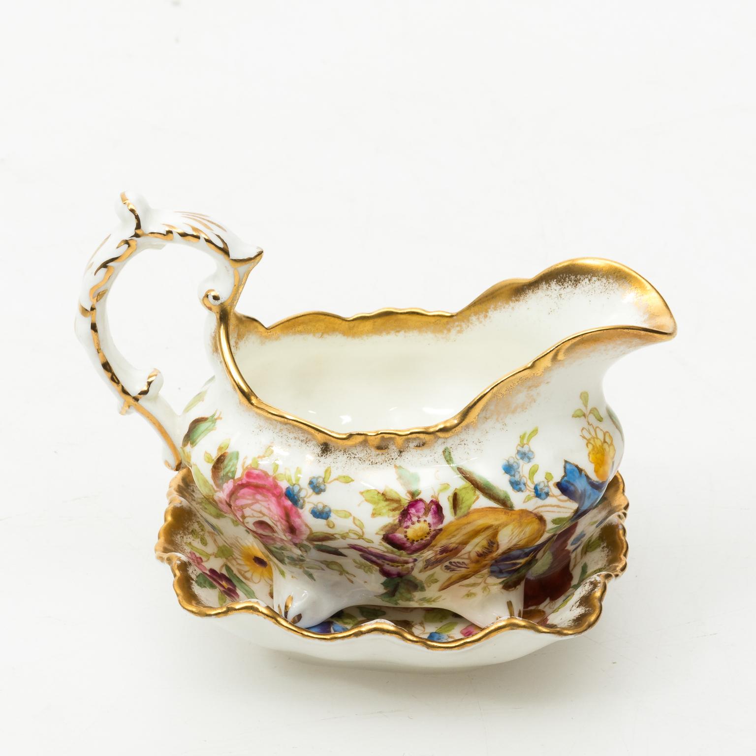 Hammersley & Co. Floral Pattern Dessert Service, circa 1920s 1