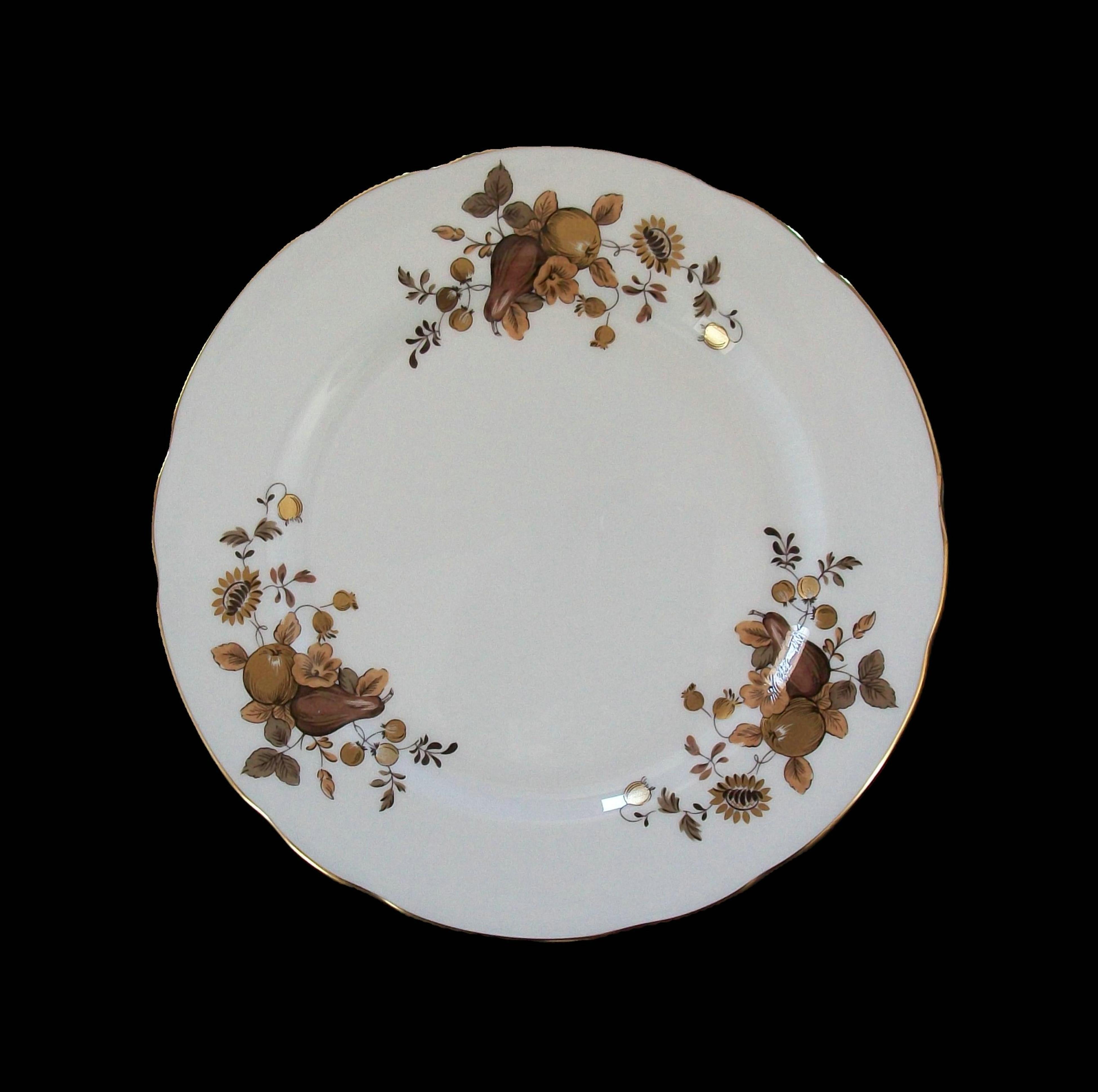 HAMMERSLEY & CO. - Nueve Platos de Postre Vintage de China de Hueso - Reino Unido - Circa 1950's Regencia de Hollywood en venta