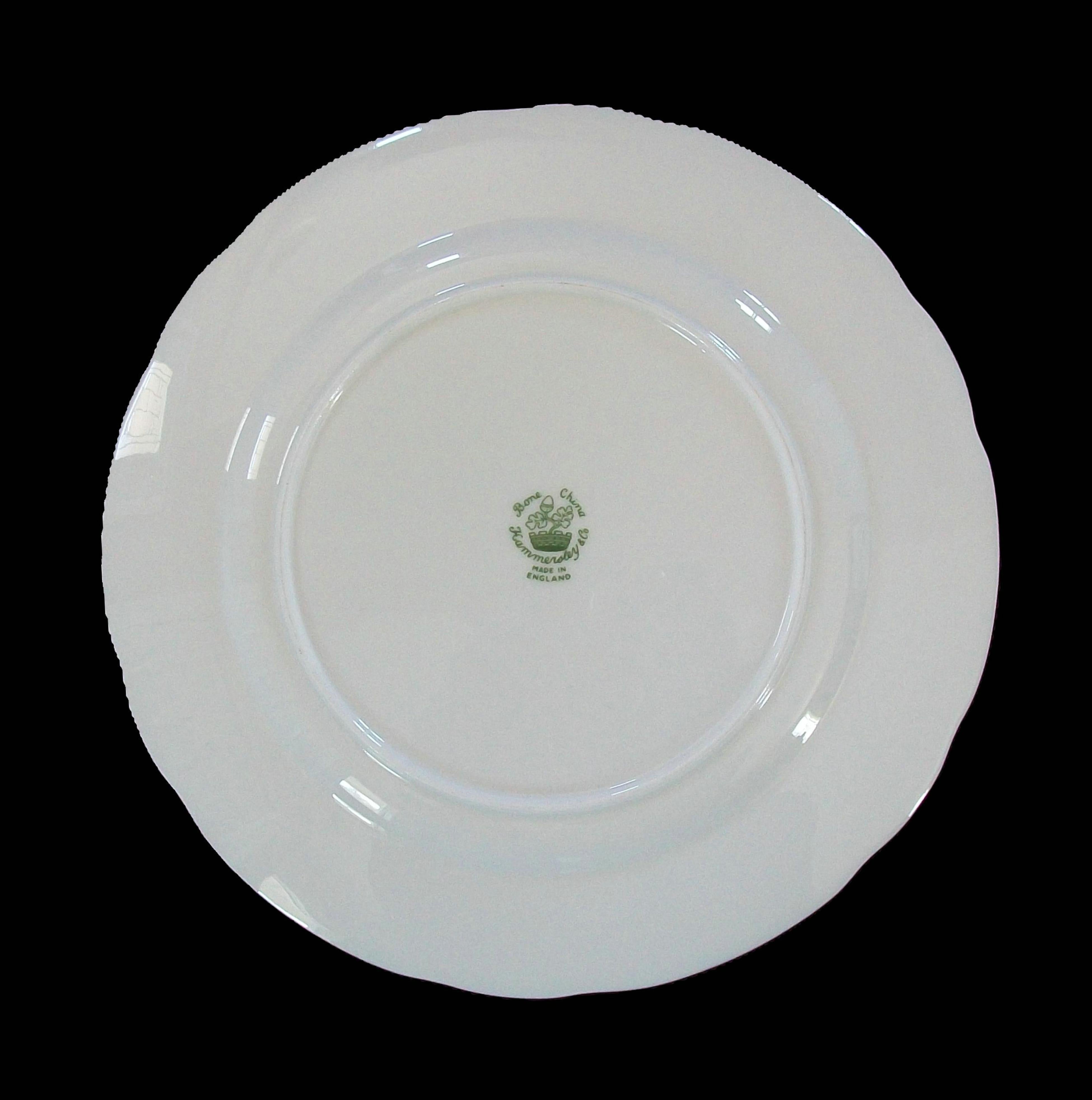 HAMMERSLEY & CO. - Nueve Platos de Postre Vintage de China de Hueso - Reino Unido - Circa 1950's Inglés en venta