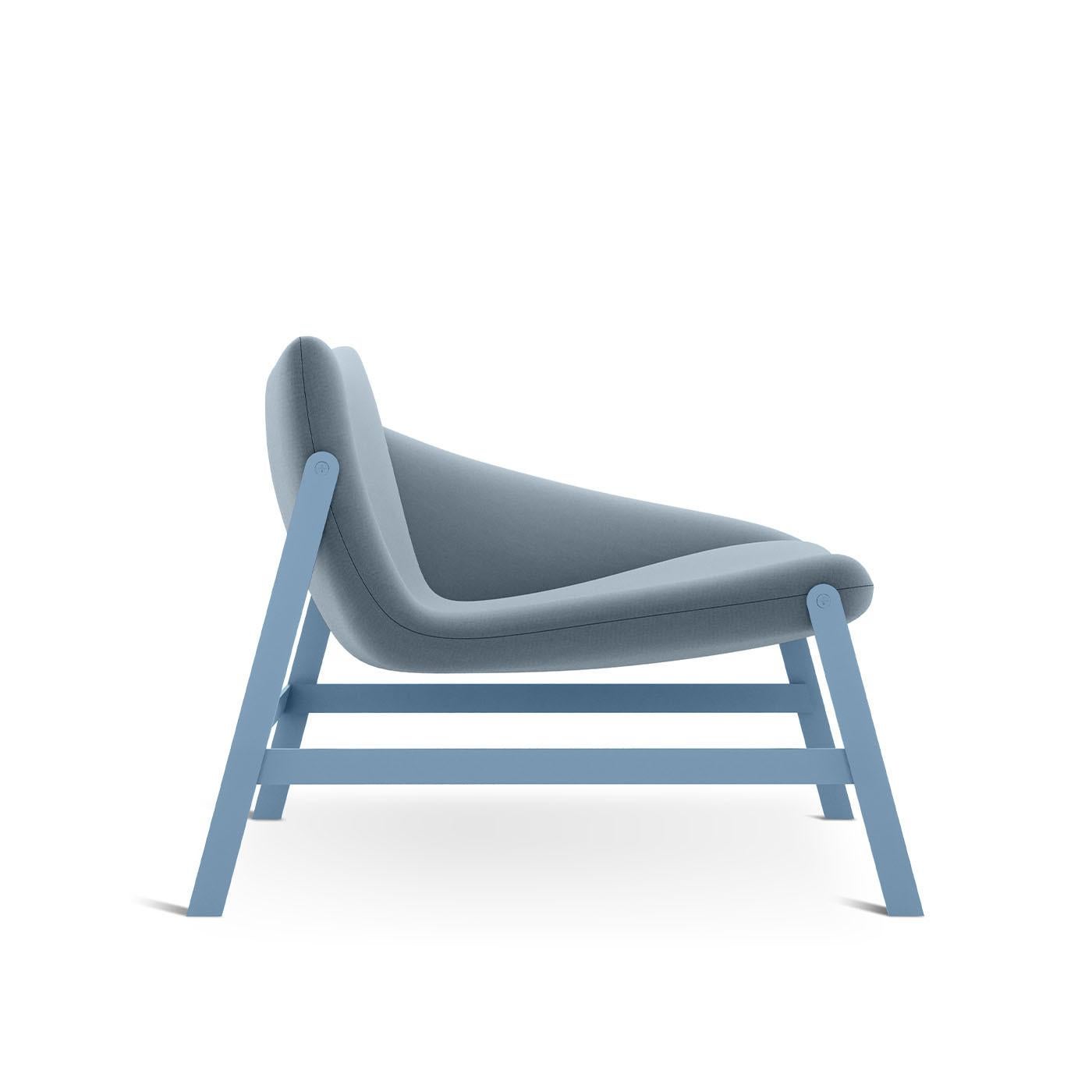 italien Chaise Hammock bleu clair avec accoudoirs par Debonademeo Studio en vente