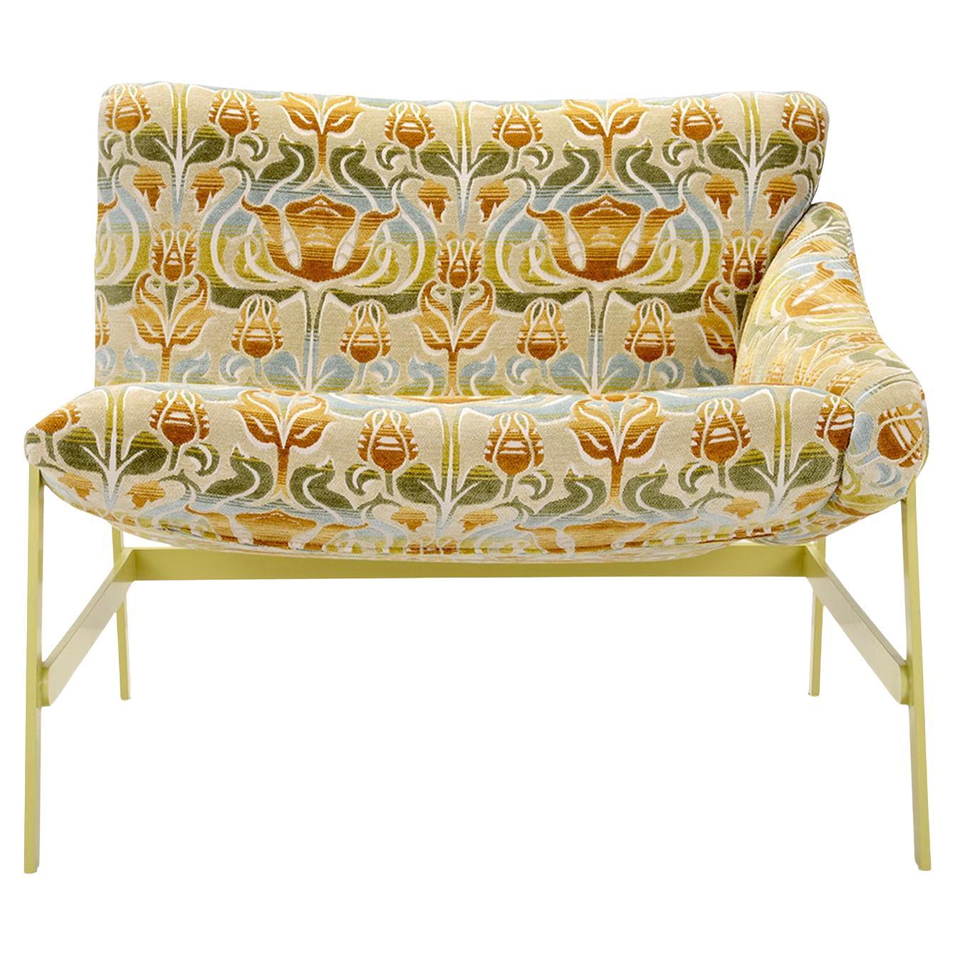 Fauteuil hamac beige et vert par Debonademeo Studio