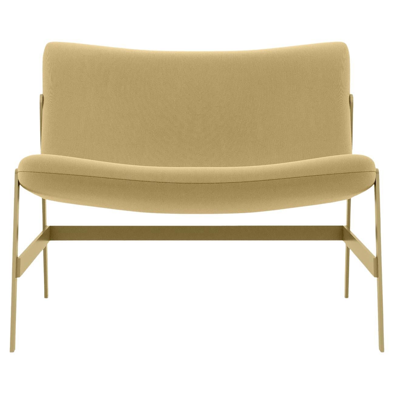 Fauteuil de salon jaune hamac par Debonademeo Studio par Adrenalina