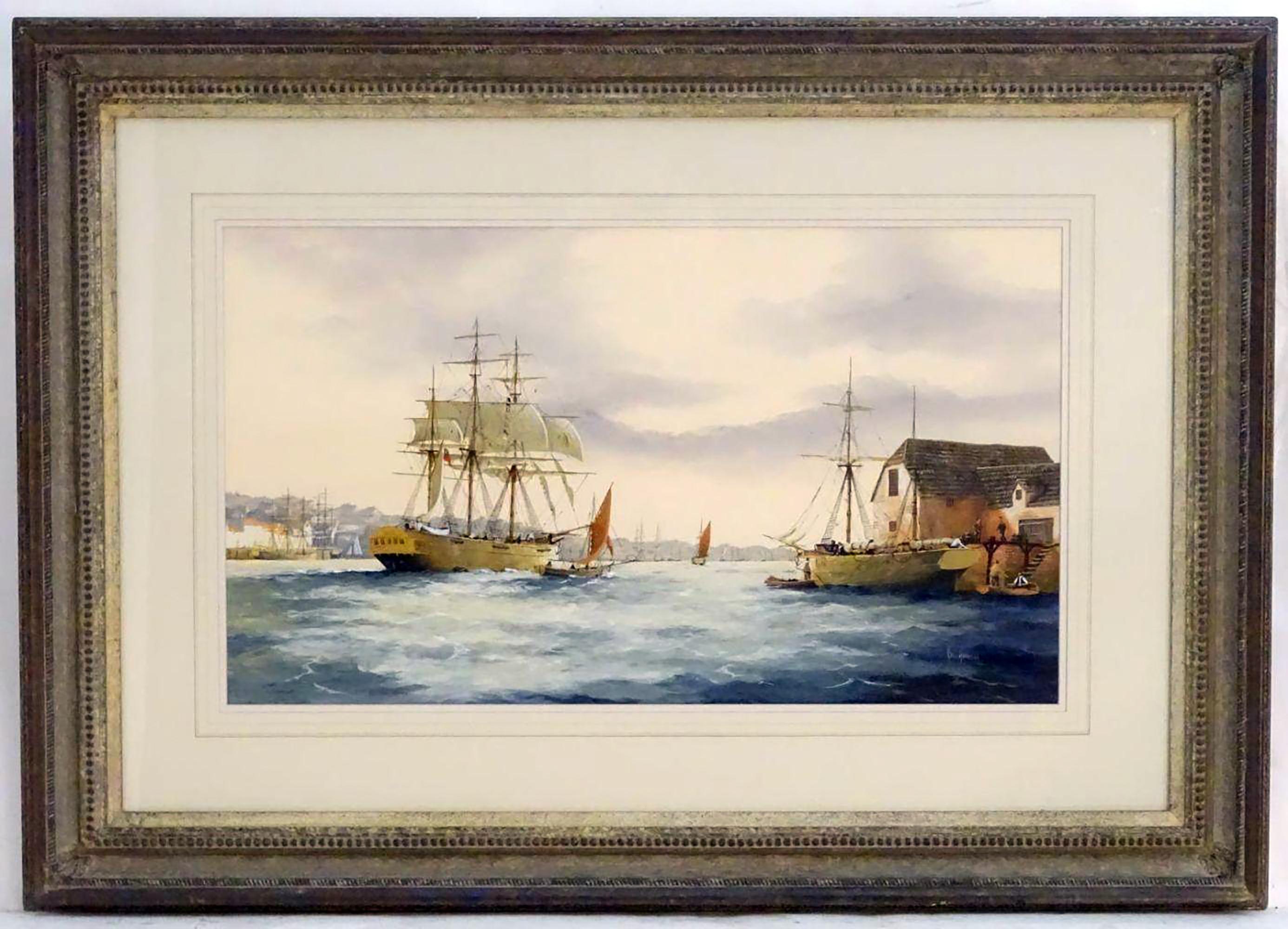 Hammond (artist) Landscape Painting - English Marine Watercolor Painting by Ken Hammond