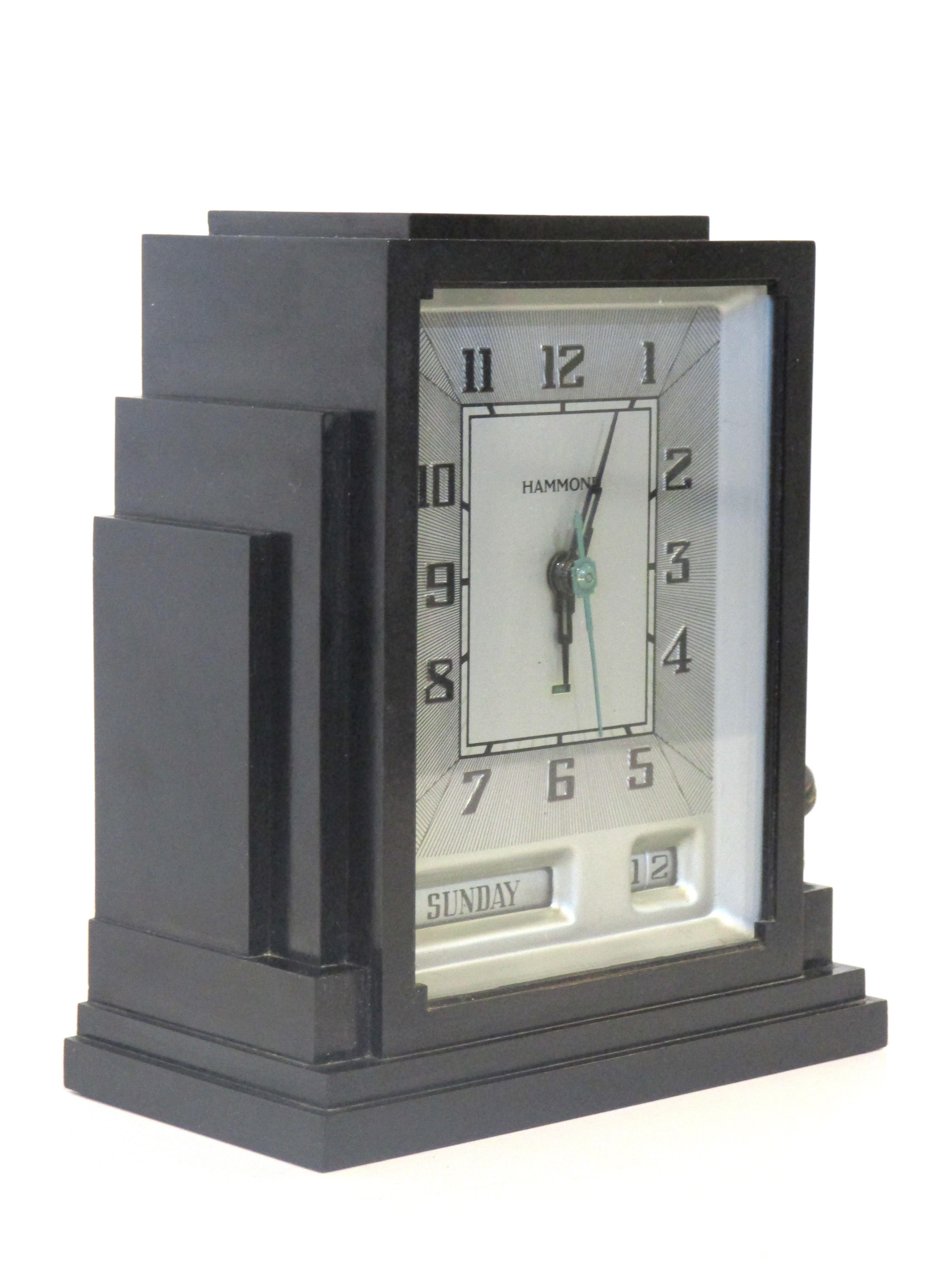 Art Deco Hammond Skyscraper Deco Bakelite Day and Date Clock