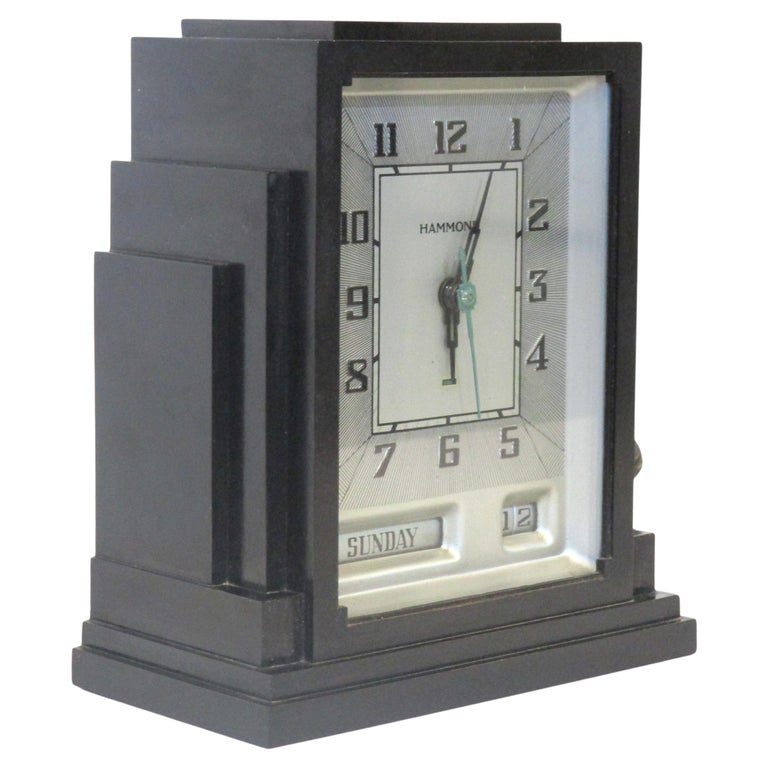 Hammond Skyscraper Deco Bakelite Day and Date Clock at 1stDibs