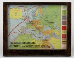 Hammond's Map of the Mediterranean, Europe, and Africa, circa 1941