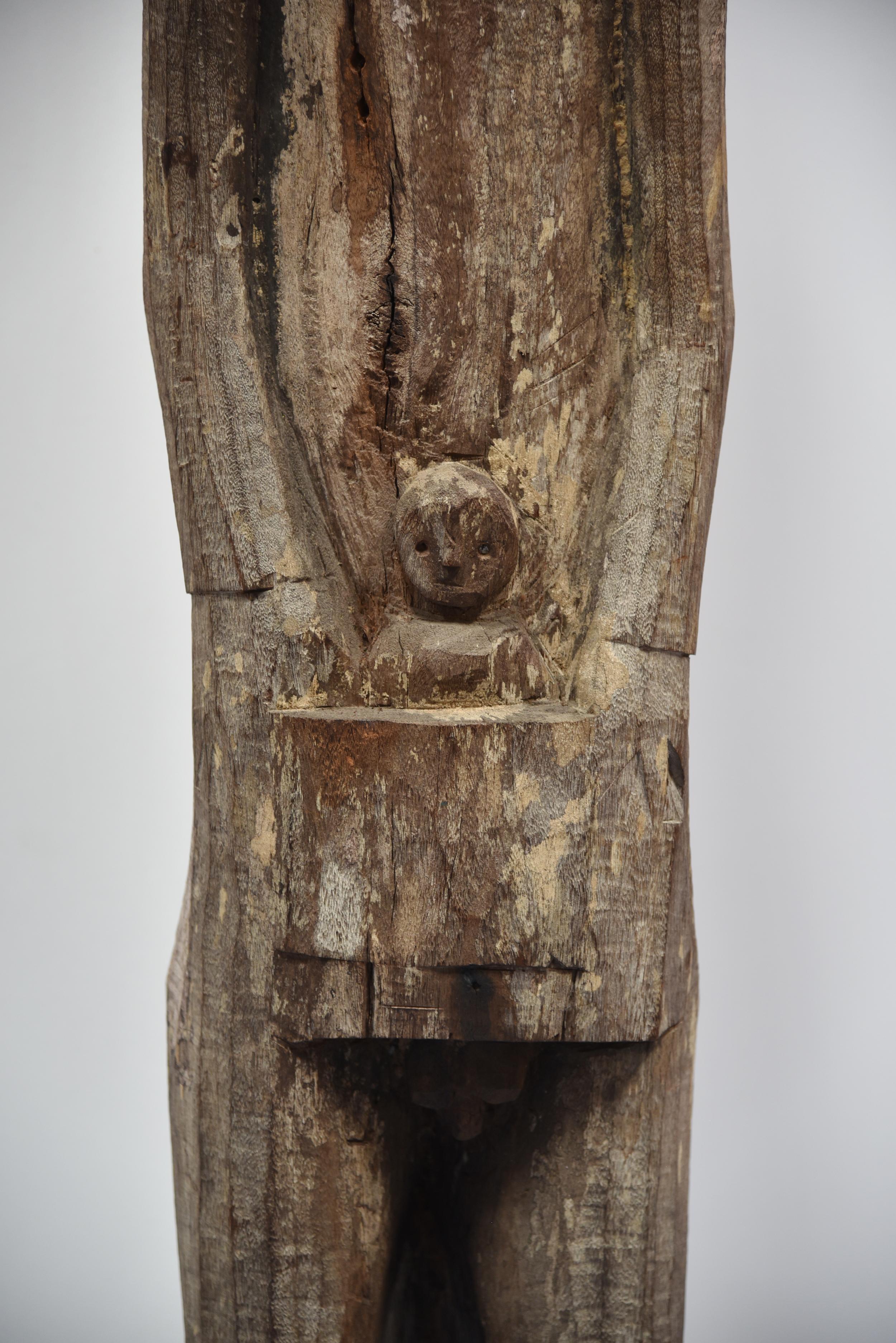 Hampatong ESCULTURA TALLADA A MANO:  MAILE Madre & Child en Bueno estado para la venta en Hawthorne, CA