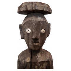 Hampatong Carved Wood Figure of Maile White Child