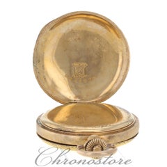 Hampden 14K Yellow Gold Manual Hand Wind Elegant Unisex Pocket Watch