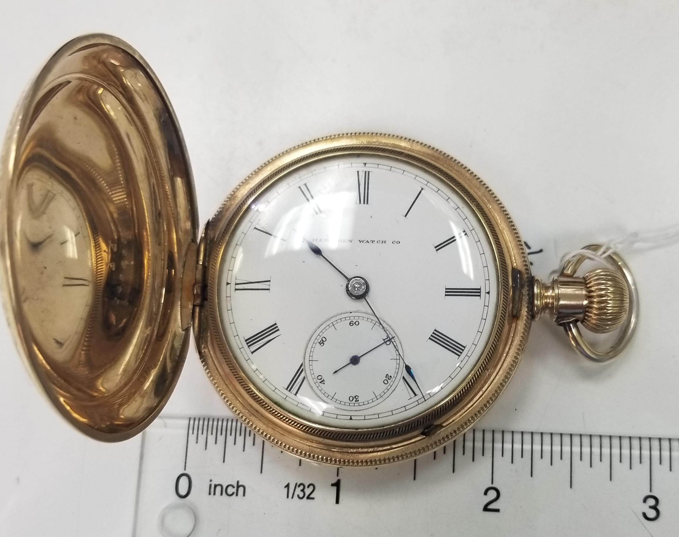 Hampden Watch Co. Gold Plated White Dial 1900-1909 For Sale 3