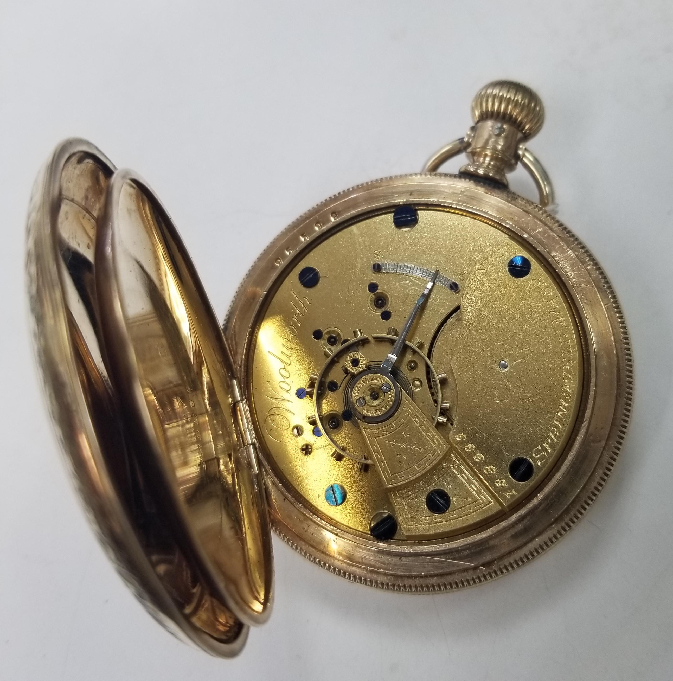 Hampden Watch Co. Gold Plated White Dial 1900-1909 For Sale 1