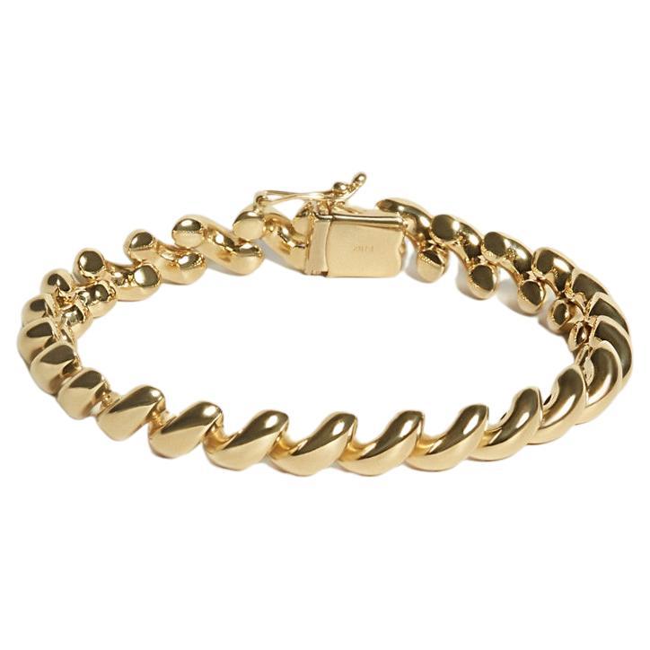 Hampshire House Bracelet 14k Solid Yellow Gold 13g For Sale