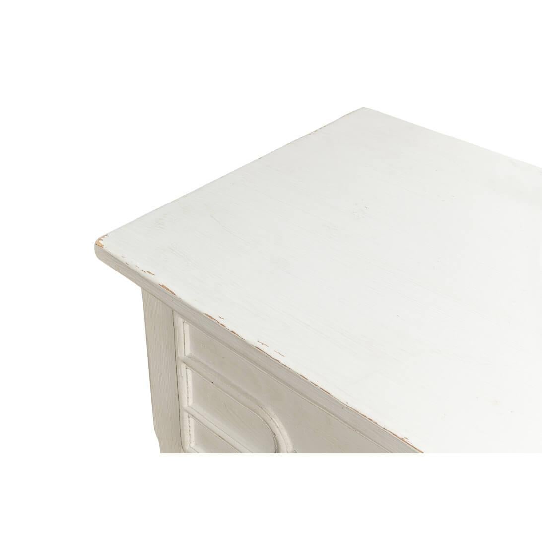 Asian Hampton Beach White Painted Console Table For Sale