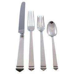 Hampton by Tiffany Sterling Silver Flatware Set for 12 Service 127 Pcs Dinner