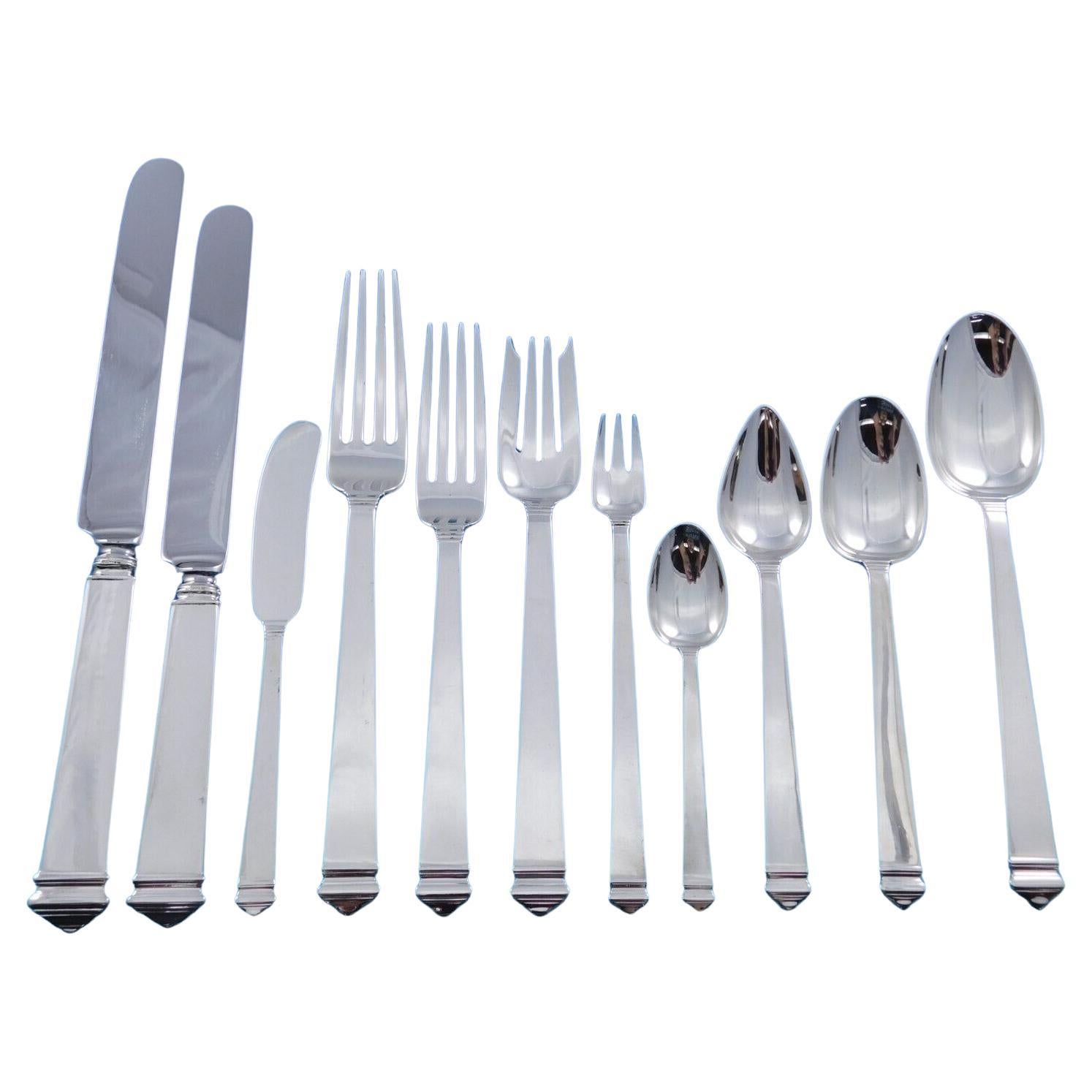 Hamptons by Tiffany Set di posate in argento sterling per 12 persone Servizio 138 pezzi Cena