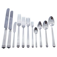 Hampton by Tiffany Sterling Silver Flatware Set for 12 Service 138 pcs Dinner