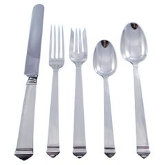Hampton by Tiffany Sterling Silver Flatware Set for 12 Service 63 pcs Luncheon