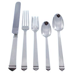Hampton by Tiffany Sterling Silver Flatware Set for 12 Service 63 pieces Dinner