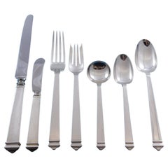 Hampton by Tiffany Sterling Silver Flatware Set for 12 Service 87 Pcs Dinner