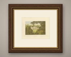Hampton Court, Herefordshire, Antique Morris Woodblock Print, circa 1870