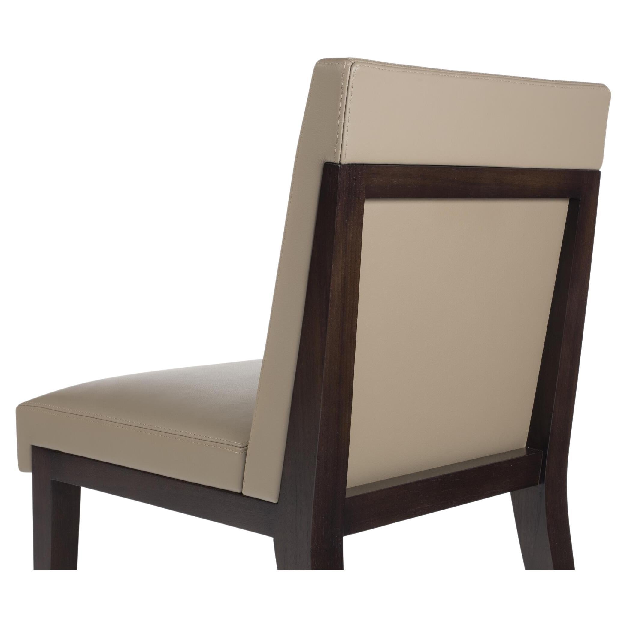 Hampton Dining Side Chair, Walnut Dusk, Milano/Perfect Stone For Sale