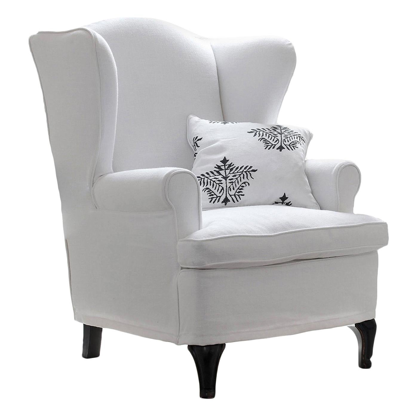 Hampton White Armchair 