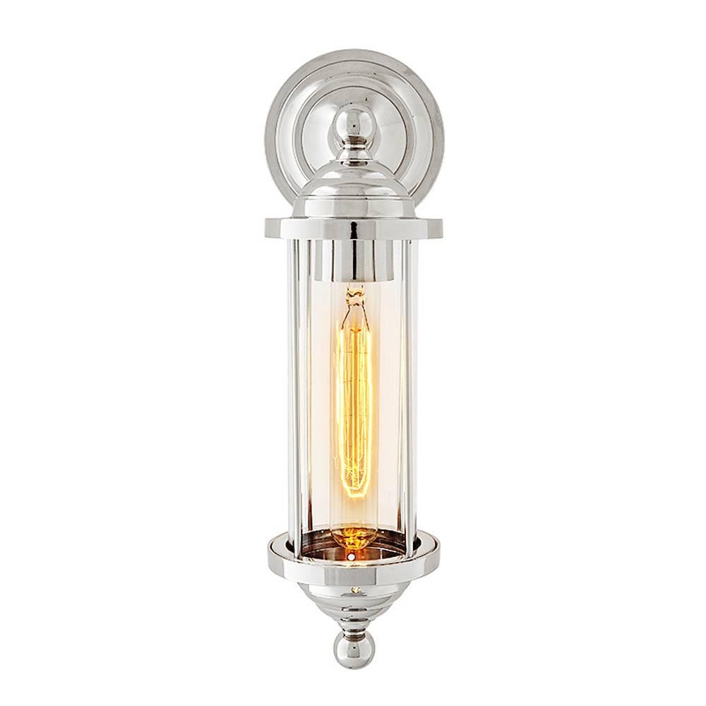Hamptons-Wandleuchte in Vintage-Messing oder Nickel-Finish (21. Jahrhundert und zeitgenössisch)