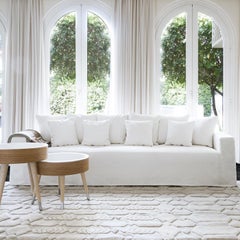 Sofá blanco Hamptons de la Collezione Riviera