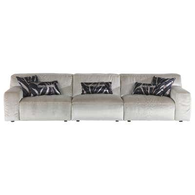 21st Century Baltimora Modular Sofa in Leather by Roberto Cavalli Home ...
