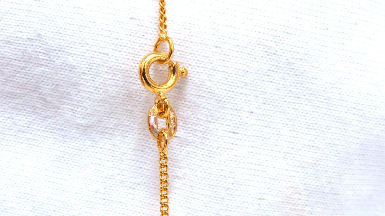 Hamsa Big & Small Filigree Necklace 14kt Gold For Sale 2