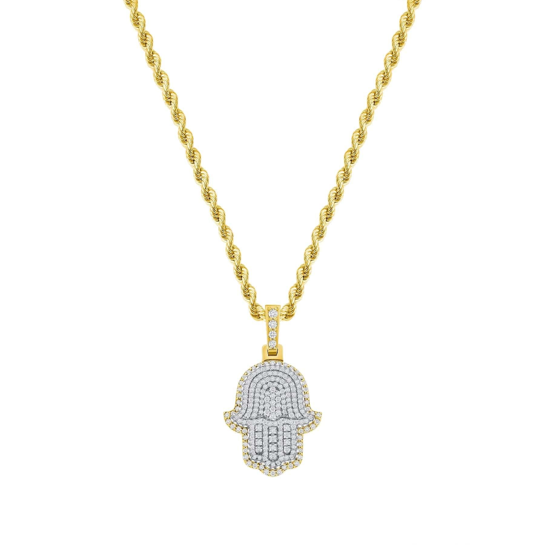 Zara's Hamsa-Halskette mit Diamanten
