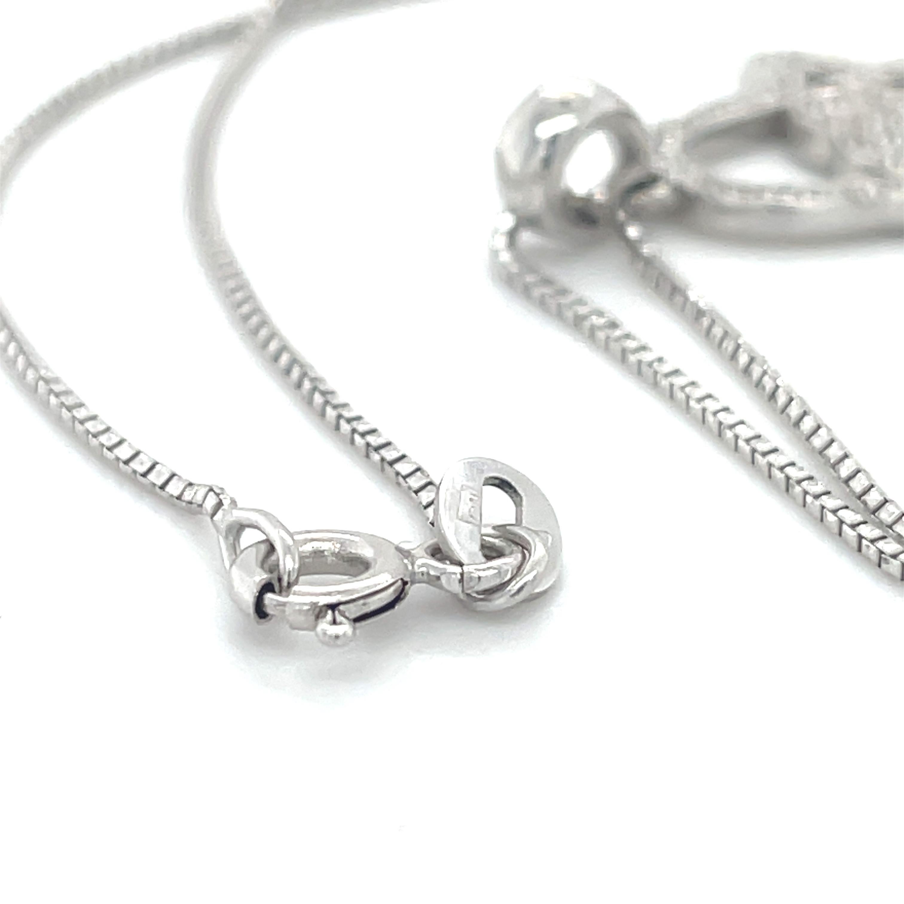 Women's Hamsa Diamonds Necklace & Pendant, 0.6CT  Diamond Hamsa Pendant, 18k White Gold For Sale