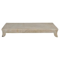 Han Bai Yu Stone Elevated Tray by Robert Kuo, Hand Carved, Limited Edition